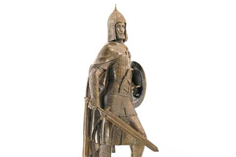 Русский князь, бронзовая статуя