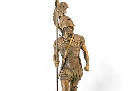 Спартанский воин, бронзовая статуя